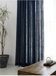 Linen Sheer Curtains – Modern Semi - Sheer Cotton - Linen Window Panels - Hurbane Home
