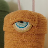 Handmade Alien Ploot Orange Cotton Storage Basket for Kids