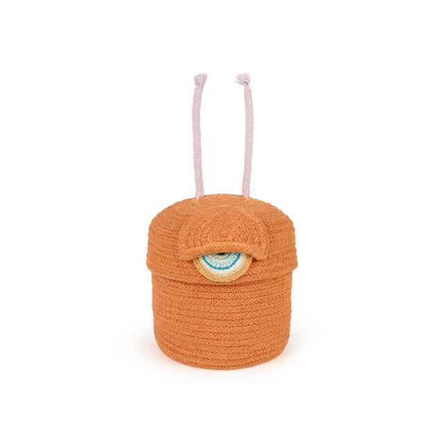 Handmade Alien Ploot Orange Cotton Storage Basket for Kids