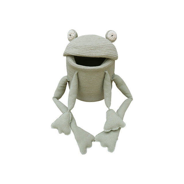Fred the Frog Plush Cotton Storage Basket for Kids