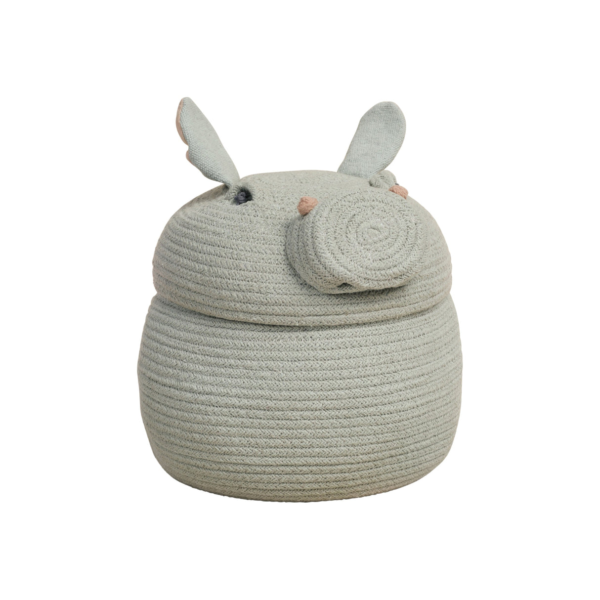 Handmade Eco-Friendly Henry Hippo Cotton Storage Basket for Kids