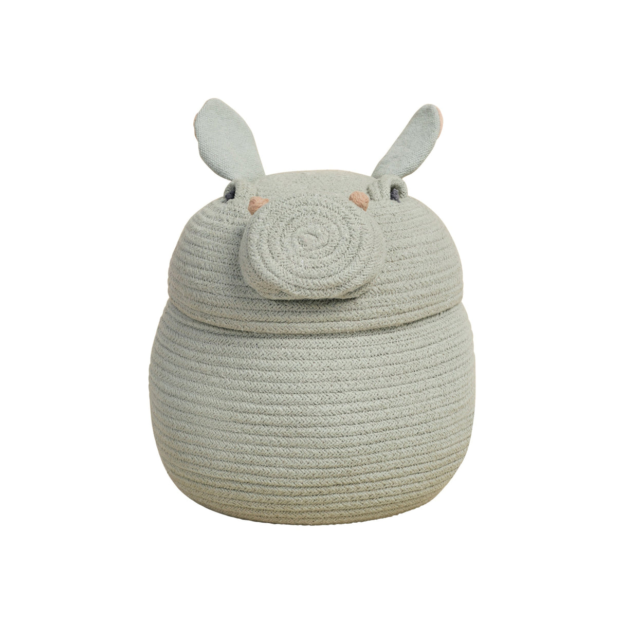 Handmade Eco-Friendly Henry Hippo Cotton Storage Basket for Kids