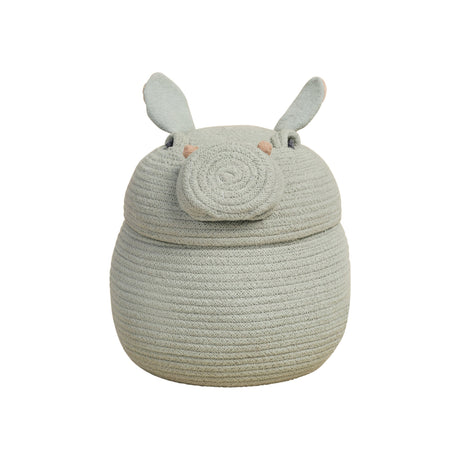 Handmade Eco-Friendly Henry Hippo Cotton Storage Basket for Kids
