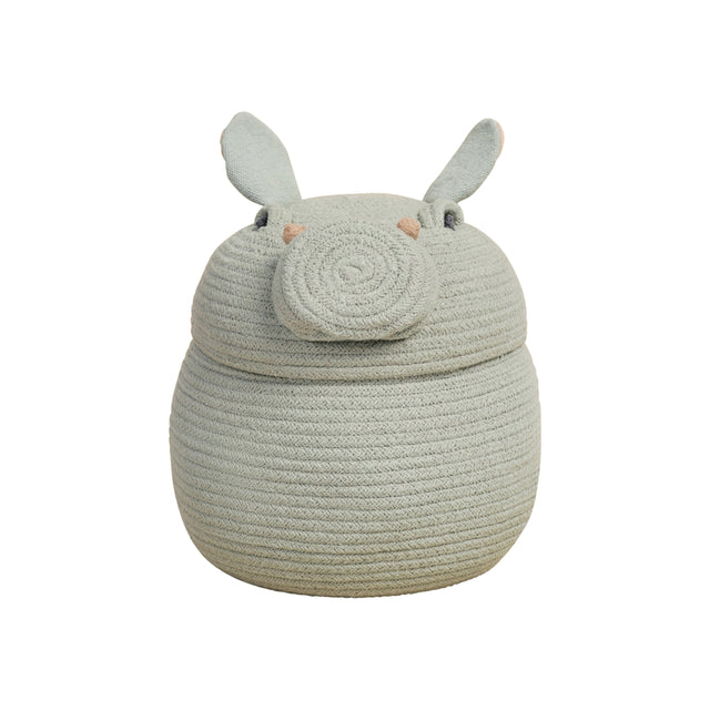 Handmade Eco-Friendly Henry Hippo Cotton Storage Basket for Kids