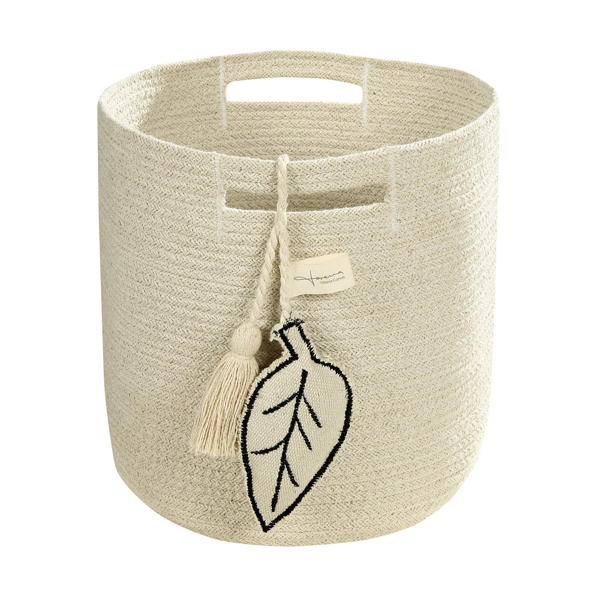 Handmade Cotton Leaf Basket for Storage, Plants, Blankets & Magazines