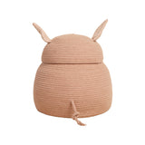 Handmade Pink Peggy Pig Braided Cotton Recycled PET Storage Basket