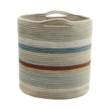 Multicolor Handwoven Cotton Triplet Storage Basket with Handles