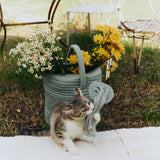 Handmade Cotton Watering Can Basket Toy Storage Bin, Blue