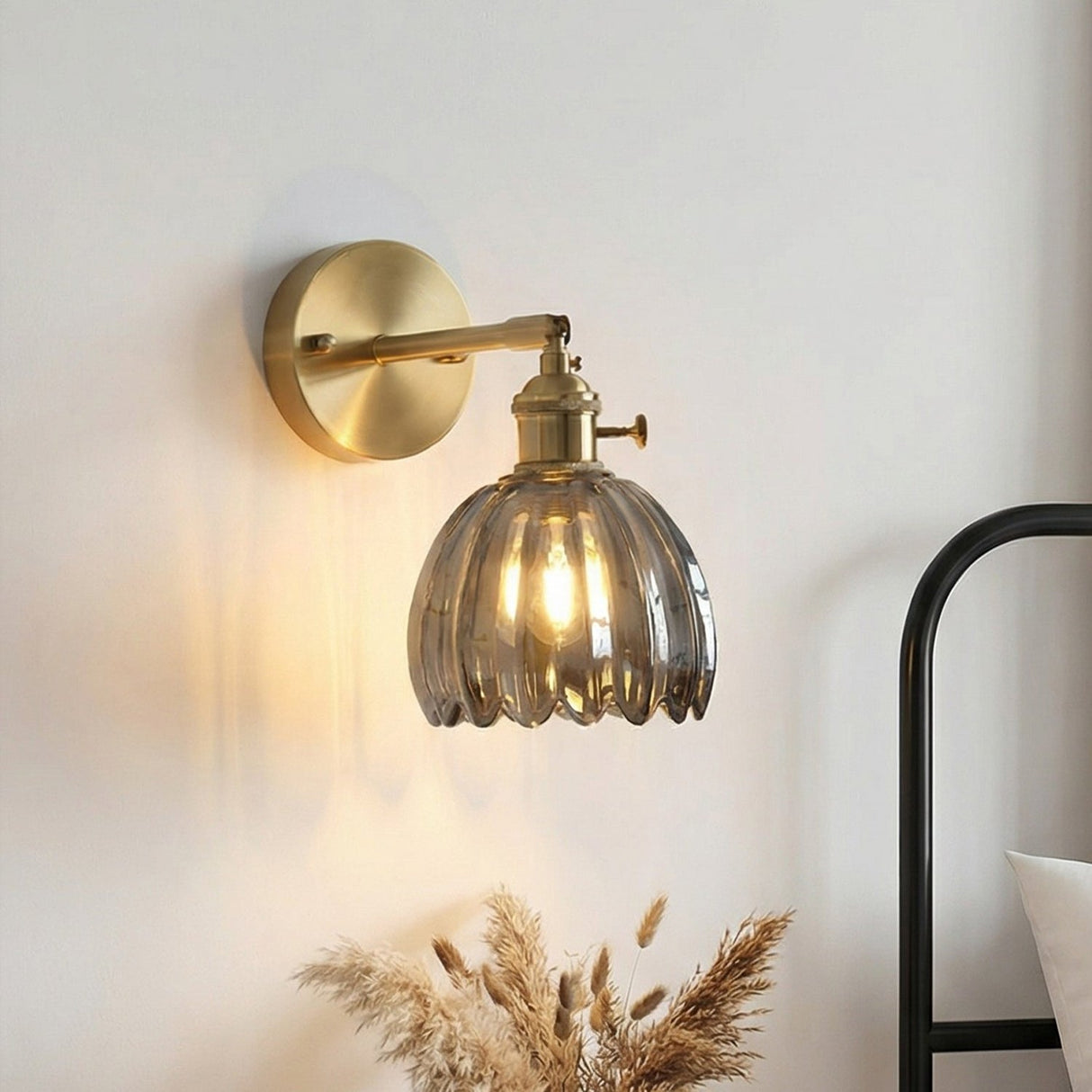 Lotus glass adjustable wall sconce supplementary product view 5