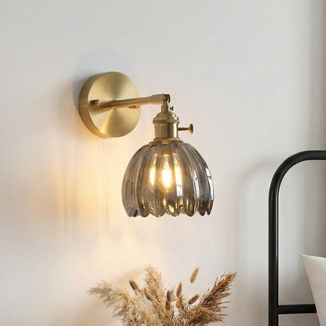 Lotus glass adjustable wall sconce supplementary product view 5
