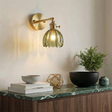 Lotus glass adjustable wall sconce colour option view 9