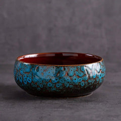 Lotus Plant Bowl – Ceramic Garden Planter with Glazed Finish - Hurbane Home