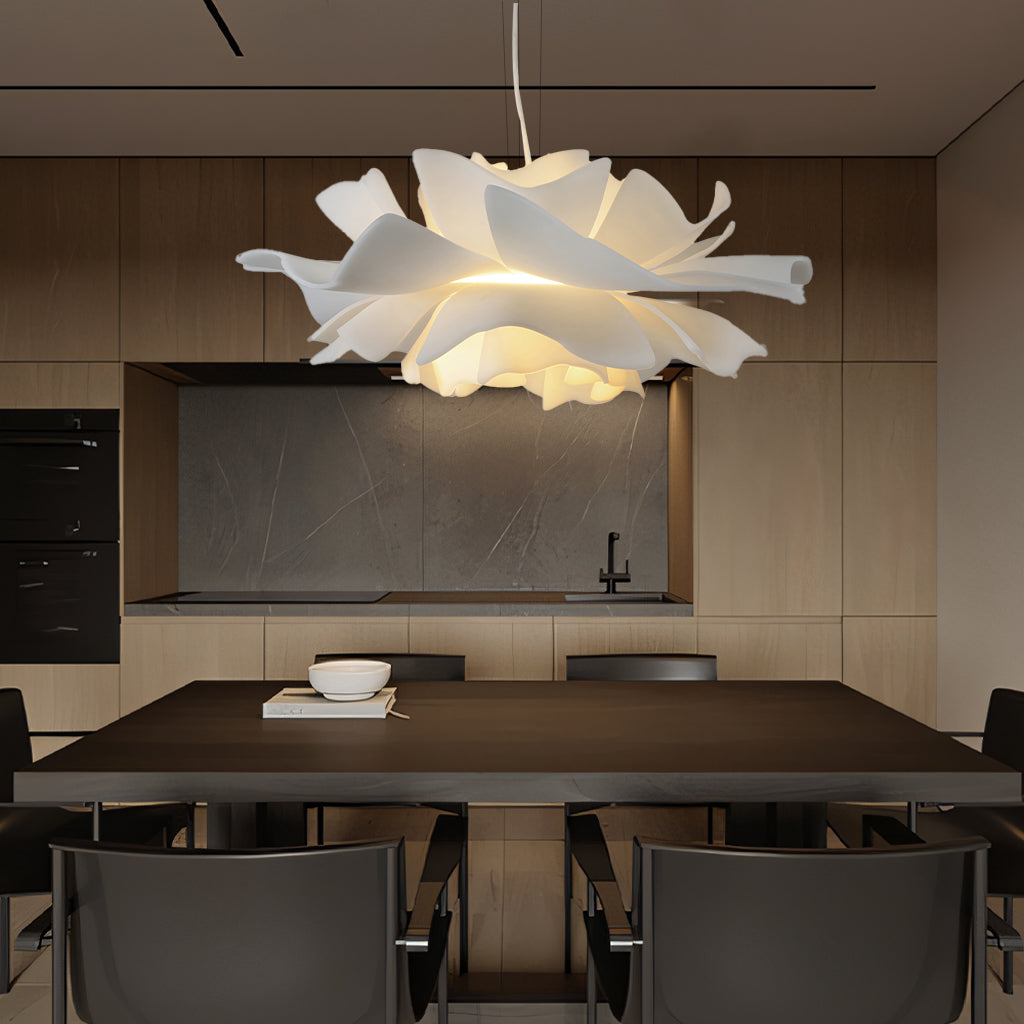 Gupton Nordic Lotus Flower Pendant Light Acrylic Metal Shade