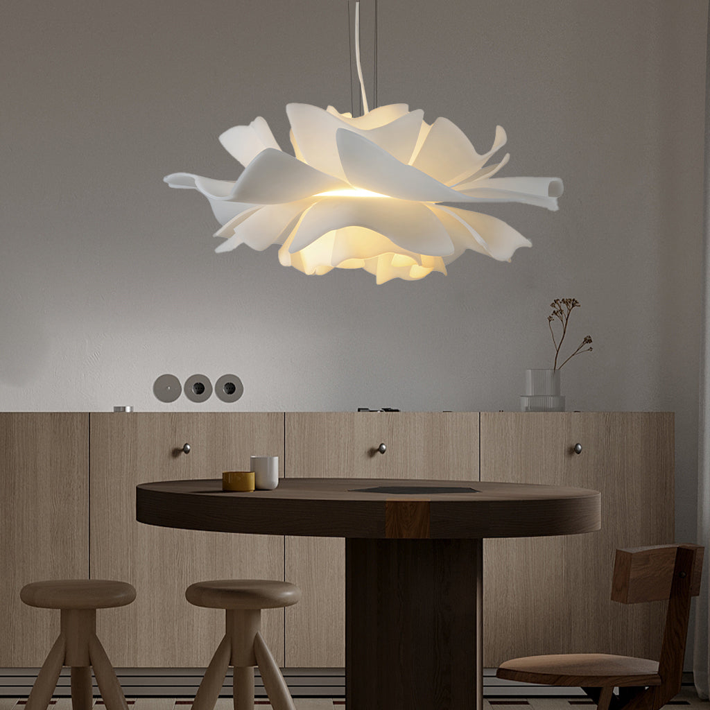 Gupton Nordic Lotus Flower Pendant Light Acrylic Metal Shade