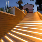 Waterproof outdoor LED strip light detail view 1 showing finish and construction