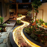 Waterproof outdoor LED strip light detail view 3 showing finish and construction