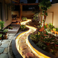 Waterproof outdoor LED strip light detail view 3 showing finish and construction