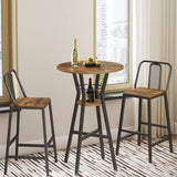 Luxury Bar Table - Elegant Round Design with Solid Wood Pub Stand for Perfect Serving - round bar table - Hurbane Home