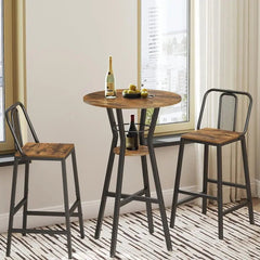 Luxury Bar Table - Elegant Round Design with Solid Wood Pub Stand for Perfect Serving - round bar table - Hurbane Home