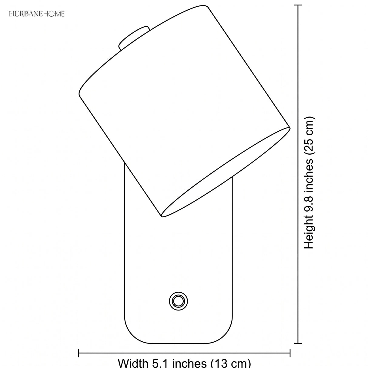 Rotatable cylinder wall sconce dimensions diagram
