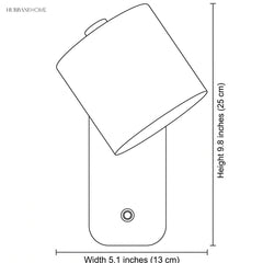 Rotatable cylinder wall sconce dimensions diagram