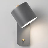 Rotatable cylinder shade wall sconce, product photo