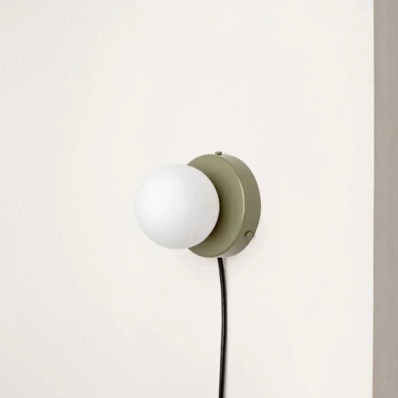 Elenorra Nalani Wall Lamp Frosted Glass 4.7in Shade