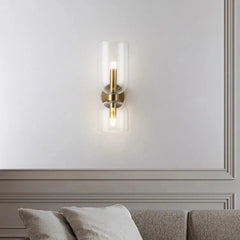 Elenorra Bello Wall Lamp Double Glass Shades, 5.5in x 13.8in