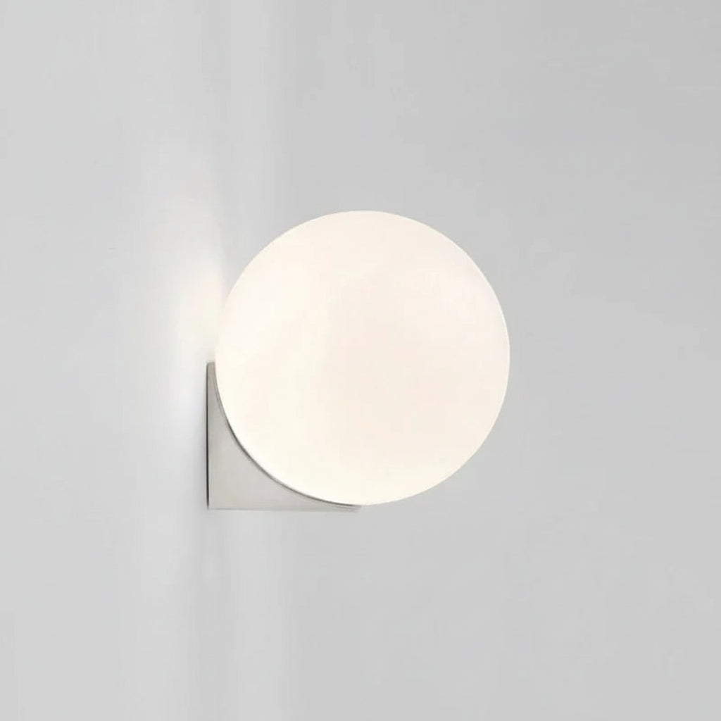 Elenorra Tiana Wall Lamp Frosted Glass Globe Gold Finish 5.9in