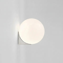 Elenorra Tiana Wall Lamp Frosted Glass Globe Gold Finish 5.9in