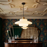 Art Deco Opal Glass Pendant Light