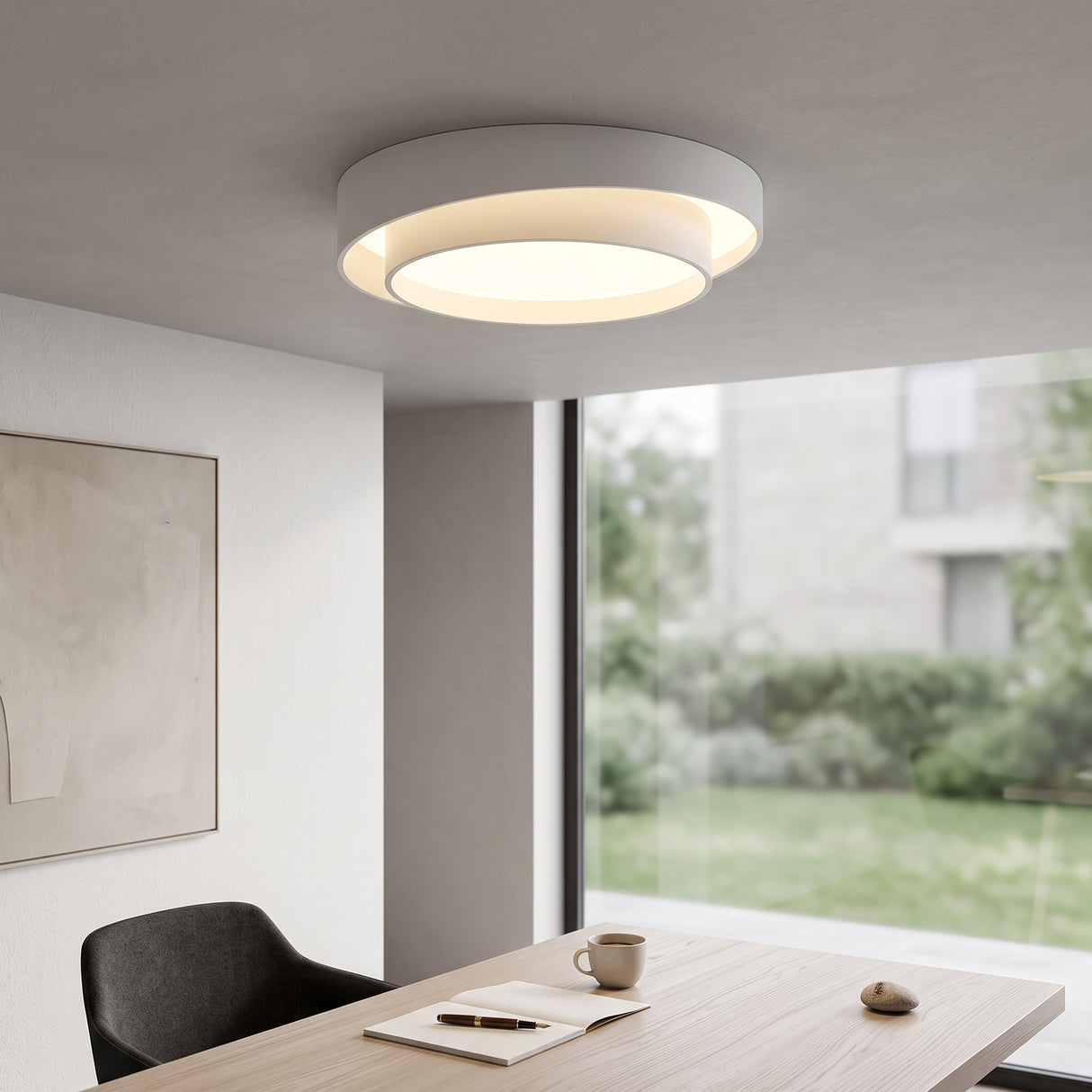 Minimalist Disc Flush-Mount Ceiling Lamp