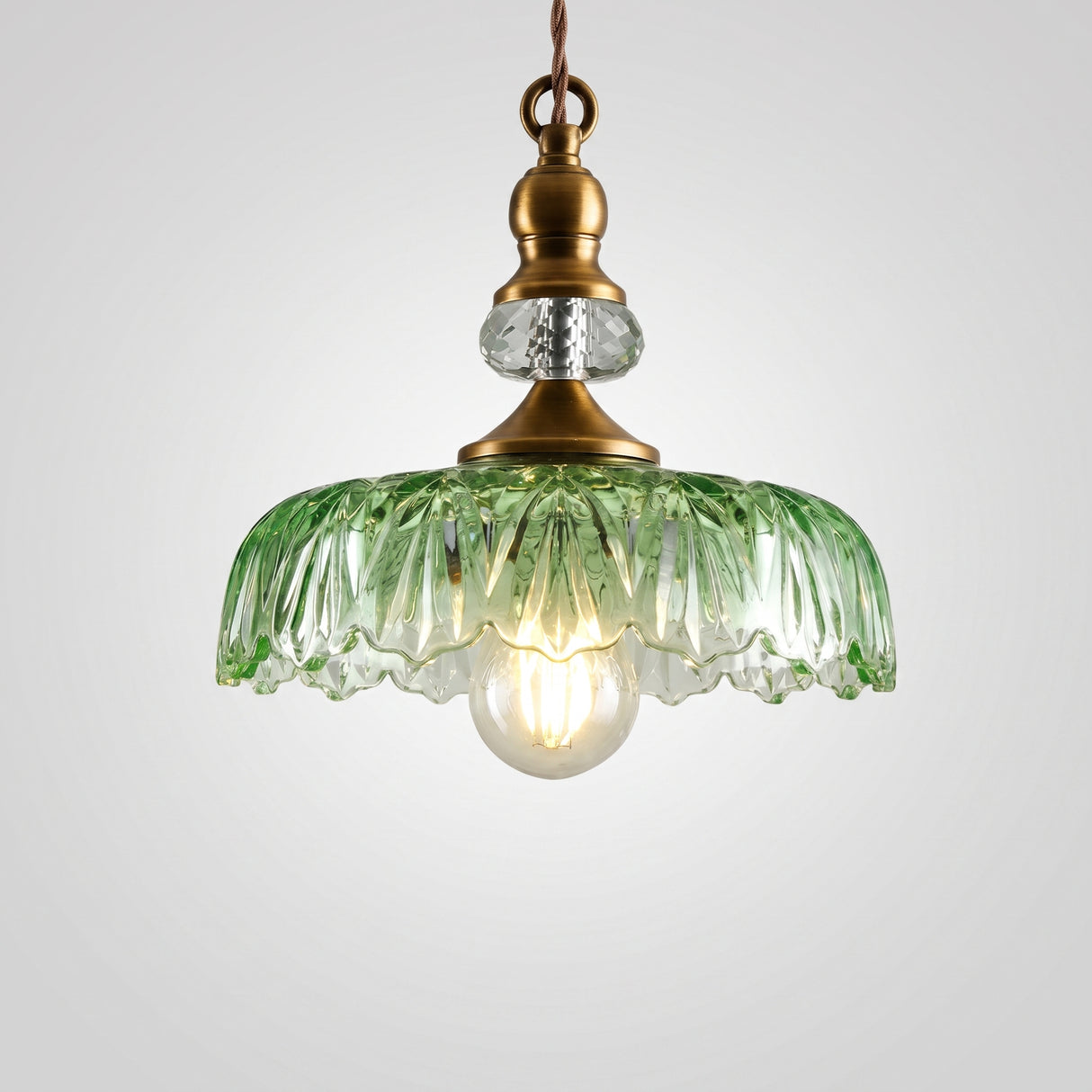 retro glass flower pendant light