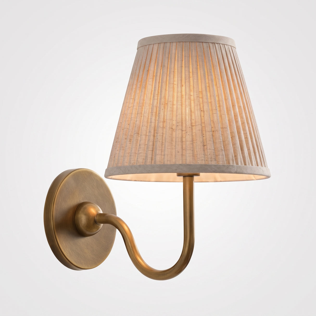 rustic pleated fabric wall sconce