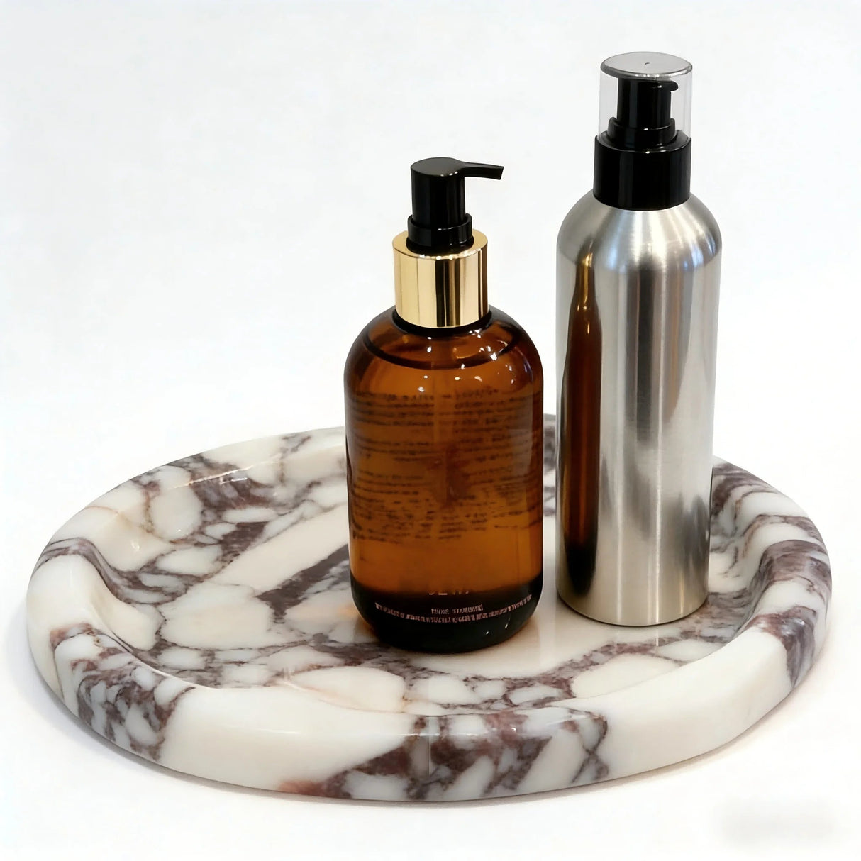 Marble Bathroom Vanity Tray - Elegant Jewelry Organizer and Bath Caddy - Marble Bathroom Tray - Hurbane Home