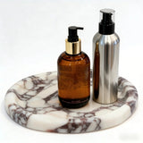 Marble Bathroom Vanity Tray - Elegant Jewelry Organizer and Bath Caddy - Marble Bathroom Tray - Hurbane Home