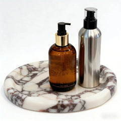 Marble Bathroom Vanity Tray - Elegant Jewelry Organizer and Bath Caddy - Marble Bathroom Tray - Hurbane Home