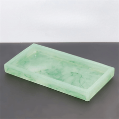 Marble Resin Jewelry and Bathroom Storage Tray for Countertops - Hurbane Home