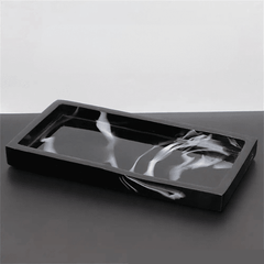 Marble Resin Jewelry and Bathroom Storage Tray for Countertops - Hurbane Home
