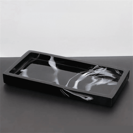 Marble Resin Jewelry and Bathroom Storage Tray for Countertops - Hurbane Home