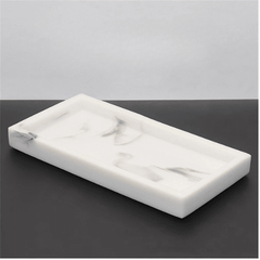 Marble Resin Jewelry and Bathroom Storage Tray for Countertops - Hurbane Home
