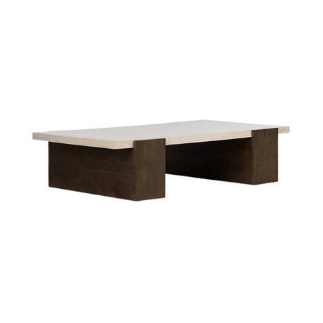 marble top outdoor coffee table with cream veined surface