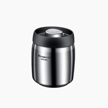 Medium coffee bean storage container with airtight vacuum seal