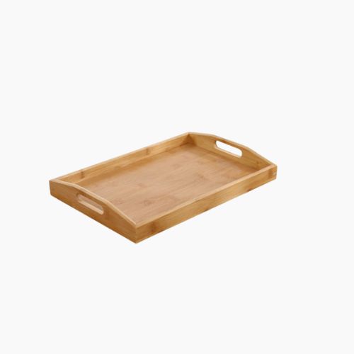 Bamboo Organizer Tray with Handles - Wide Utensil Drawer Storage Solution