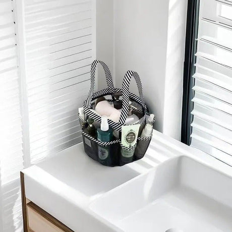 Mesh Shower Caddy - Portable Tote Organizer with Quick - Dry Feature - Mesh Shower Caddy - Hurbane Home