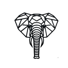 Metal Elephant Wall Decor - Black Metal Art for Home Interior Beauty - black metal wall art - Hurbane Home