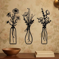 Metal Wall Art - Black Metal Hanging Sculpture for Modern Home Decor - black metal wall art - Hurbane Home