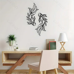 Metal Wall Art Decor - Elegant Black Metal Design for Modern Homes - Hurbane Home