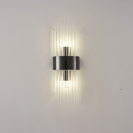 Metal wall sconce G9 bulb detail