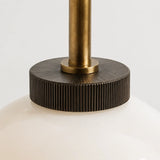 Milk glass globe wall sconce on metal arm additional product view 18